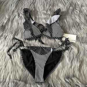 KENSIE ruffle tie bikini